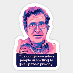 Noam Chomsky Portrait and Quote Sticker